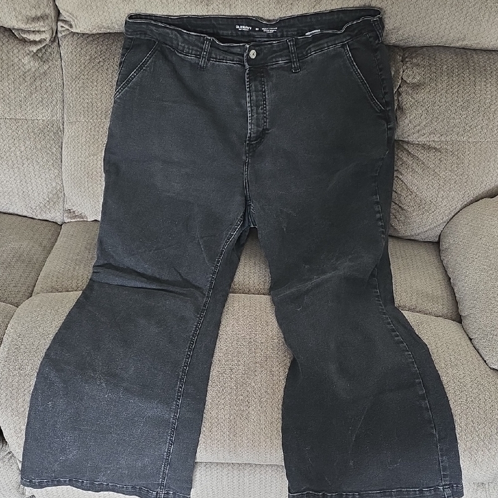 Old Navy Black Bootcut Jeans Relaxed Fit